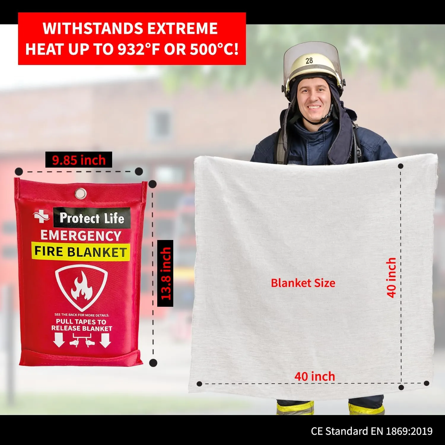 Protect Life Saving Fire Blanket Essential Safety Tools for Home, Workplace, and Travel 2 Pack 40 by 40 inches Fire Retardant Blankets Your First Line of Defense Against Emergencies