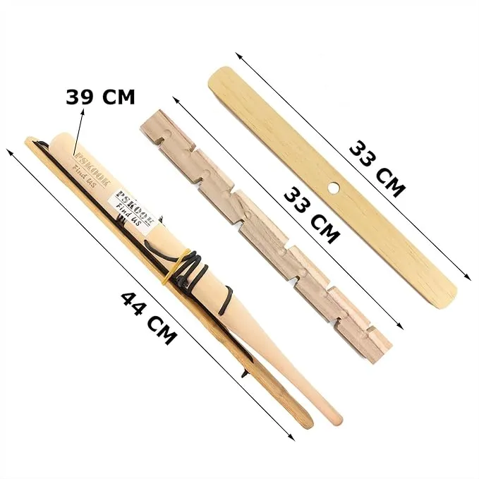 PSKOOK Bow Drill Kit Fire Starter, Primitive Wood, Survival Practice Friction Fire Tool for Scout Outdoor Activity Teaching, Outward Bound Training, Wildness Survival Beginner