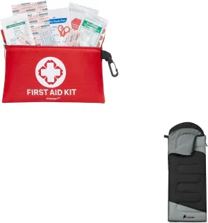 PTEROMY 150 Piece Mini First Aid Kit   Sleeping Bags for Adults