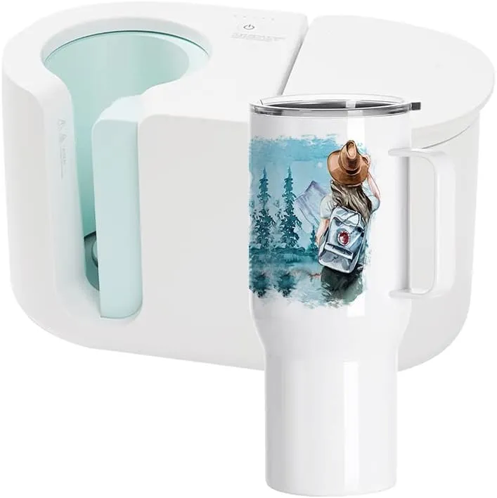 PYD Life Sublimation Tumblers Blanks with Handle 25 OZ Coffee Travel Car Stainless Steel Mugs Cups with Leakproof Lid for Mug Tumbler Heat Press Sublimation Oven Printing 4 Pack