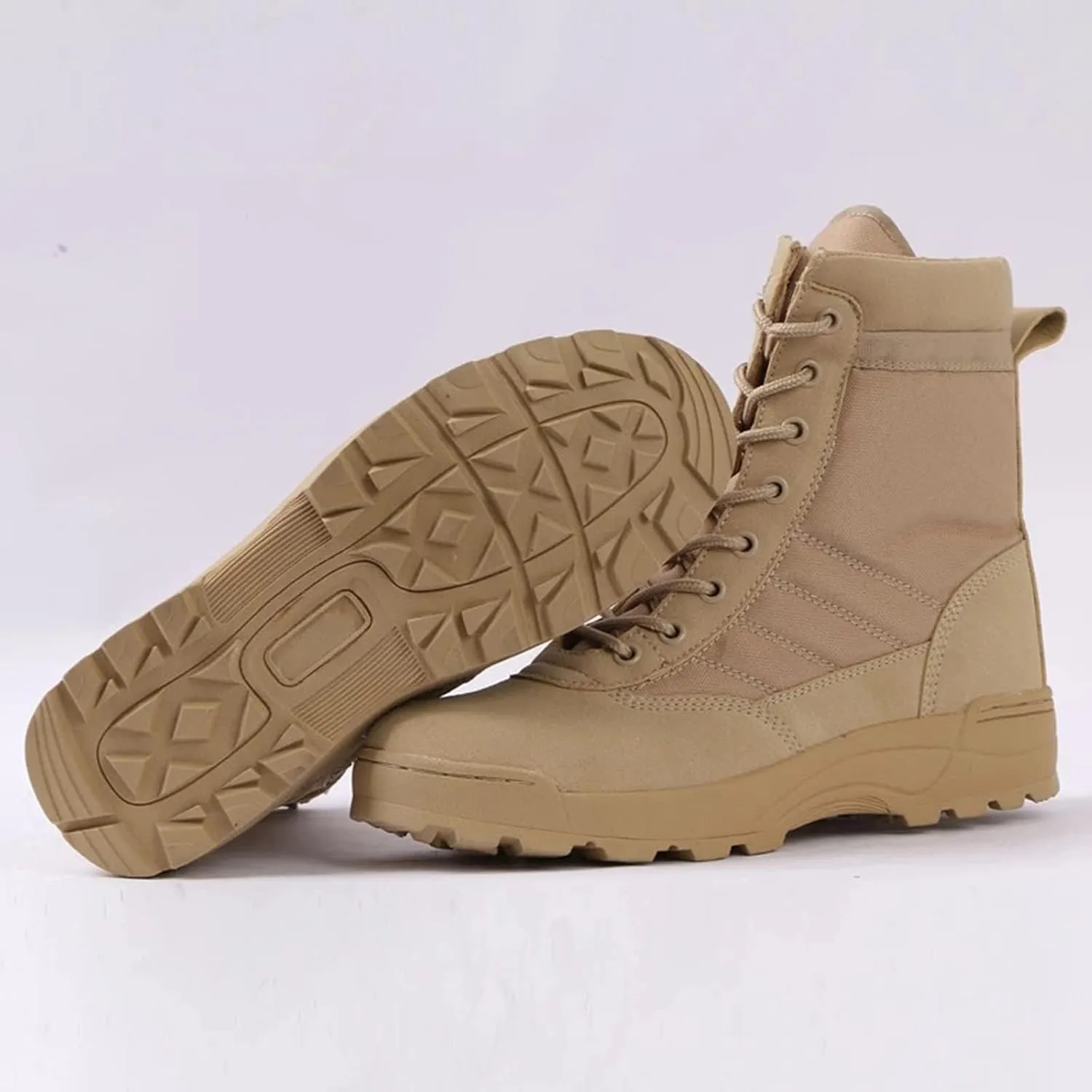 QMFUR Men’s Military Boots Outdoor Hiking Work Boot Tactical Durable Combat Boot Army Shoes