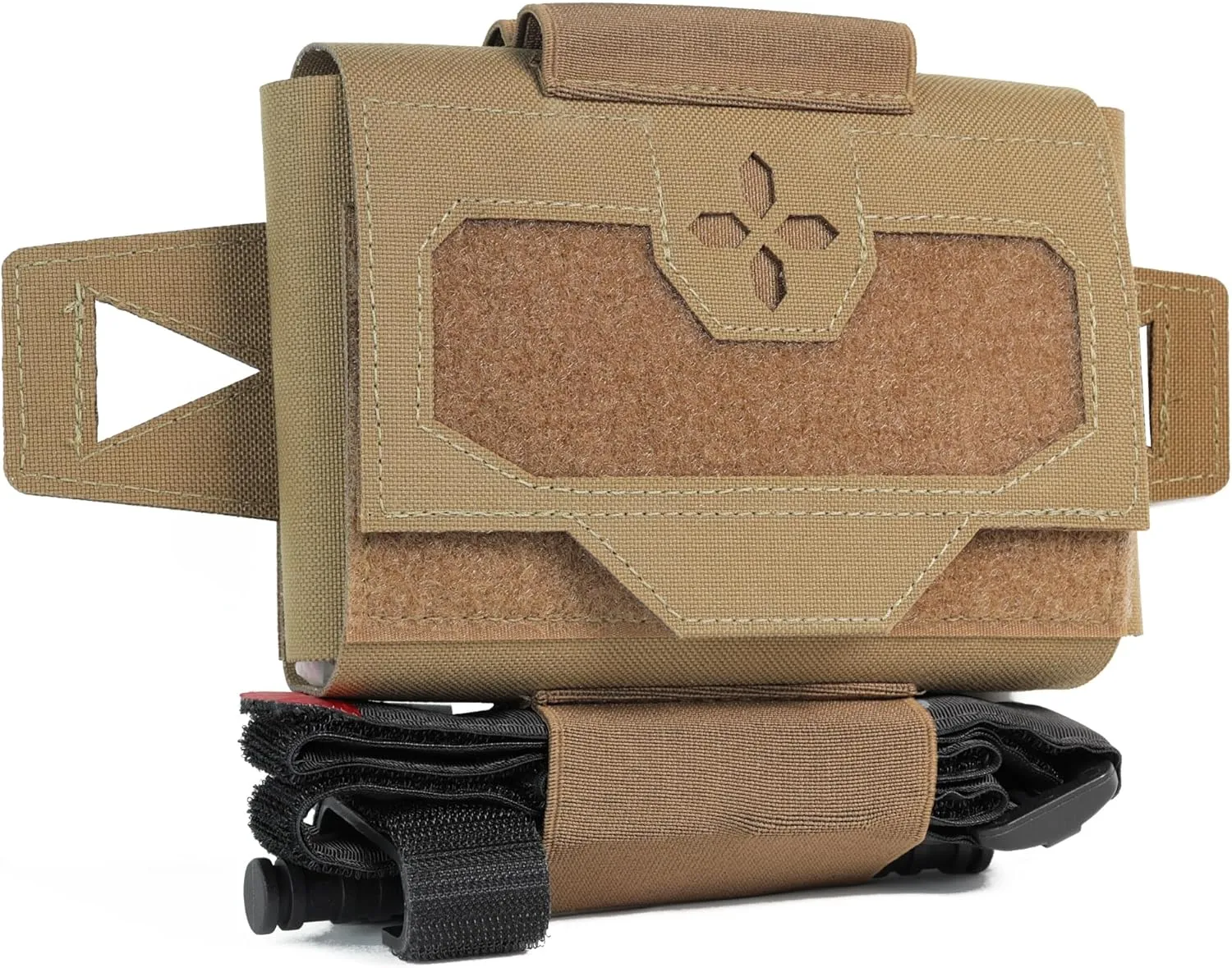 Range Battle Belt IFAK | Ambidextrous Individual First Aid Trauma Kit | Tourniquet, Trauma Dressing, Gauze (Coyote Brown)