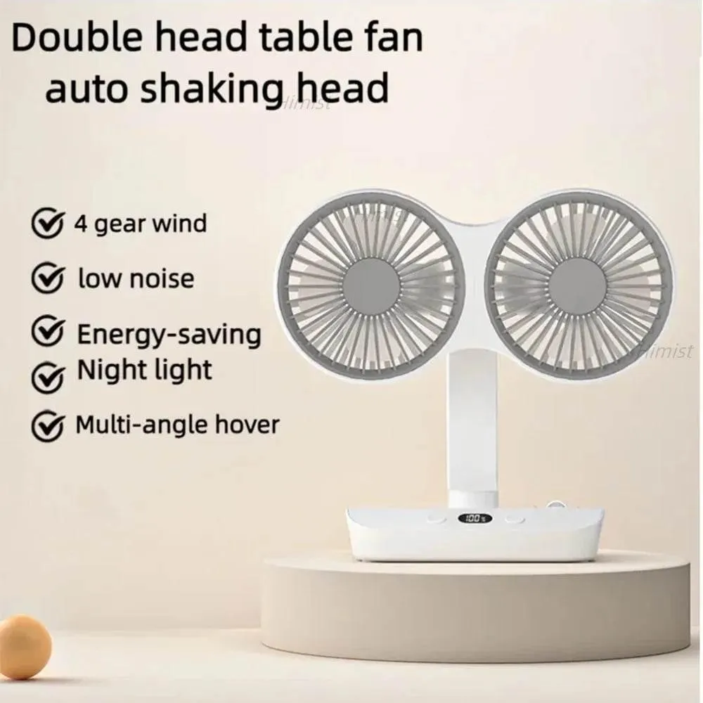 Rechargeable Camping Fan - Lightweight Dual Blade Outdoor Cooler