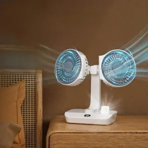 Rechargeable Camping Fan - Lightweight Dual Blade Outdoor Cooler