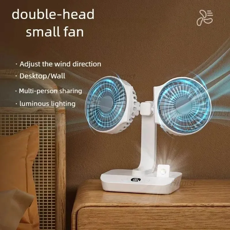 Rechargeable Camping Fan - Lightweight Dual Blade Outdoor Cooler