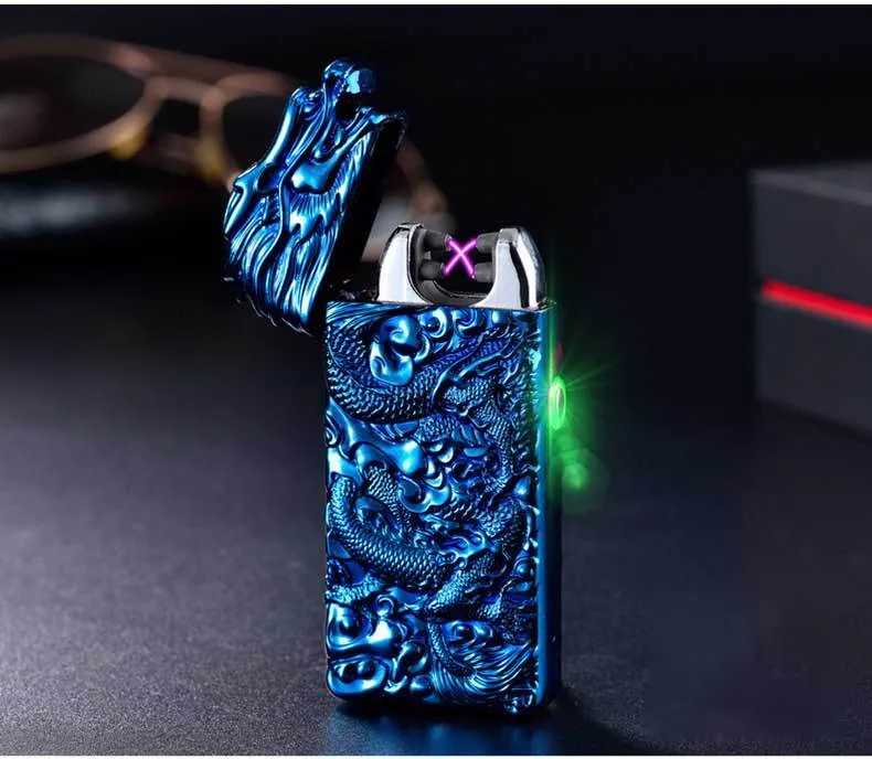 Rechargeable lighter creative metal windproof cigarette lighter