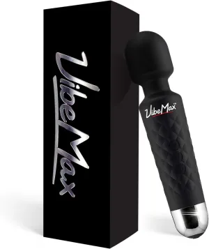 Rechargeable Personal Massager - Powerful Multi Speed Vibration - Whisper Quiet - Waterproof - for Muscle Tension Relief in Neck, Back, Shoulders, Legs and Feet - Black