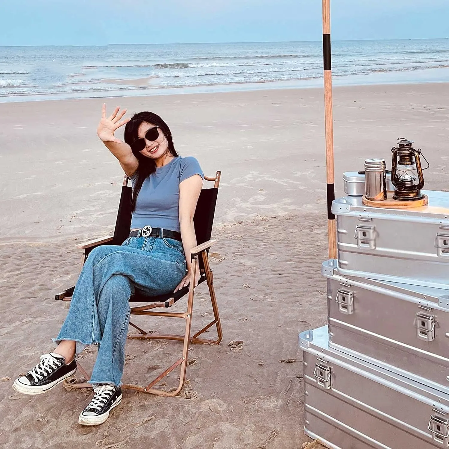 Recliner Chair,Portable Foldable Fishing Chair,Outdoor Beach Chair,Aluminum Alloy Material,Convenient Storage,for Picnic,Garden,Travel.