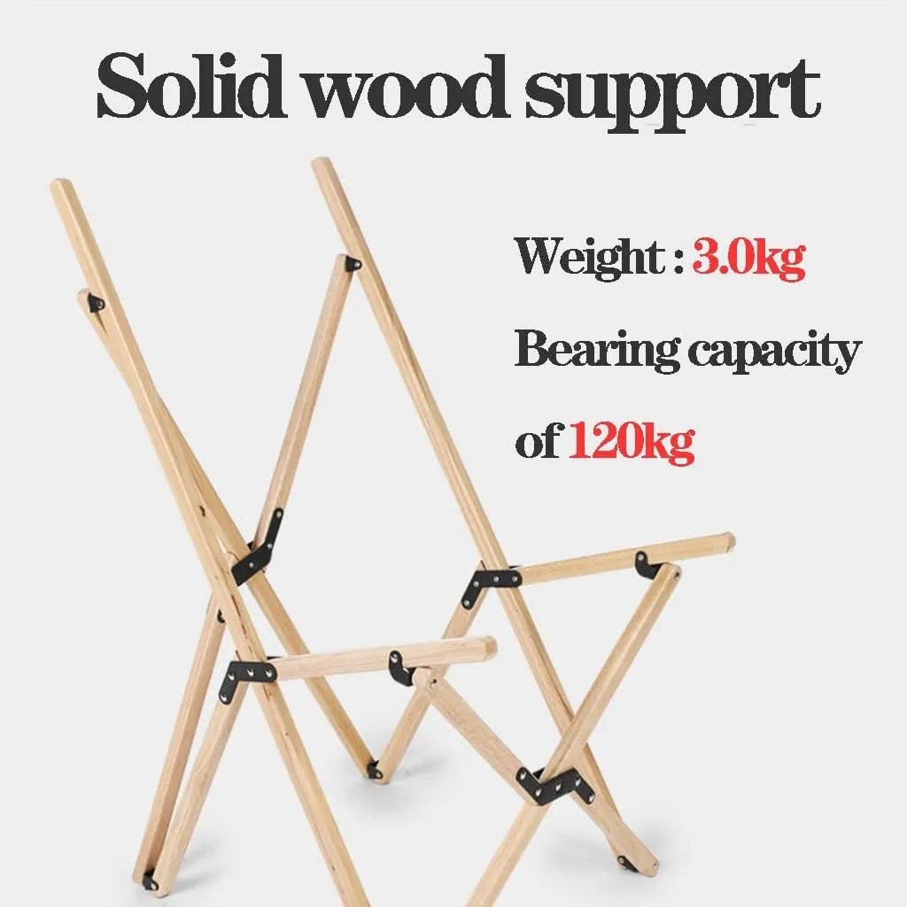 Recliner Chair,Wooden Beach Portable Camping LawnFolding Outdoor Picnic Patio Chair Butterfly Chair for Hiking BBQ Beach Traveling Picnic with Storage Bags,No Assembly Needed