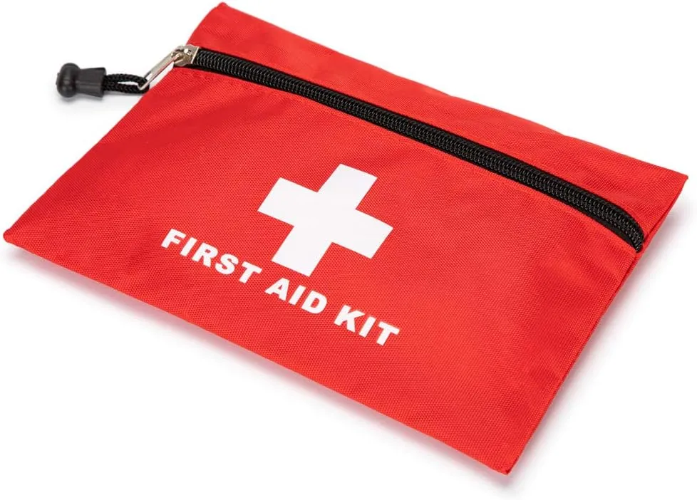 Red First Aid Bag Empty First Aid Kit Empty Waterproof First Aid Pouch Small Mini for First Aid Kits Pack Emergency Hiking Backpacking Camping Travel Car Cycling (Red, 6.3x4.3 6 Pack)
