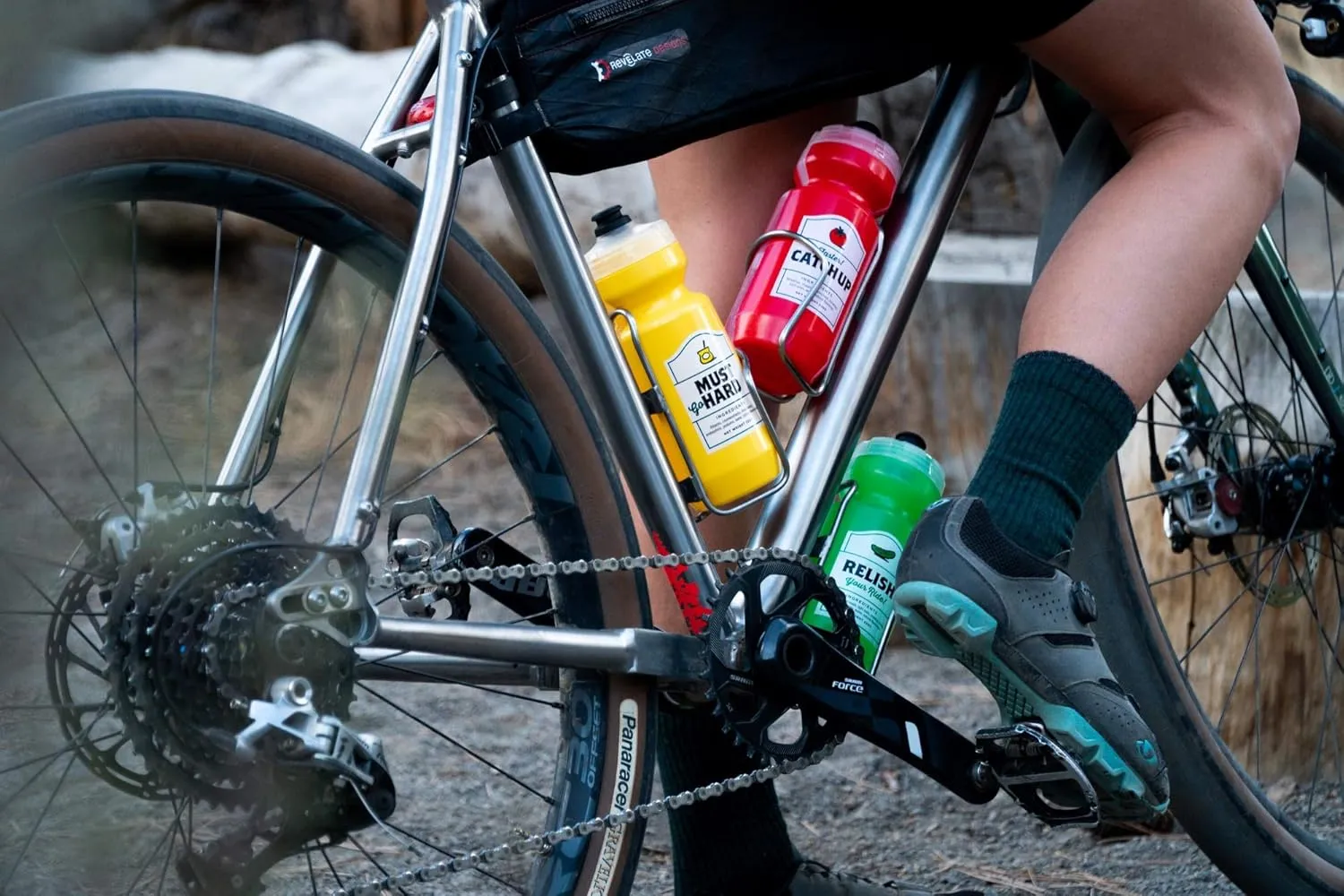 Relish Your Ride 22 Ounce Purist Water Bottle with MoFLo Cap, Resists Stains & Tastes Better. Flexible Bicycle Bottle. Don't Forget to Hydrate