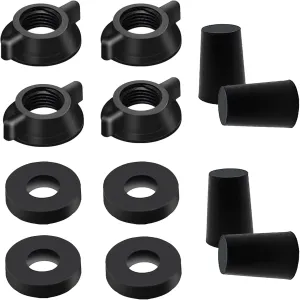 Replacement Kit for Berkey® Water Filter - 4 Wing Nuts, Washers & Hole Plugs | Compatible with Berkey® Gravity Water Filter System and Black Activated Carbon Filters