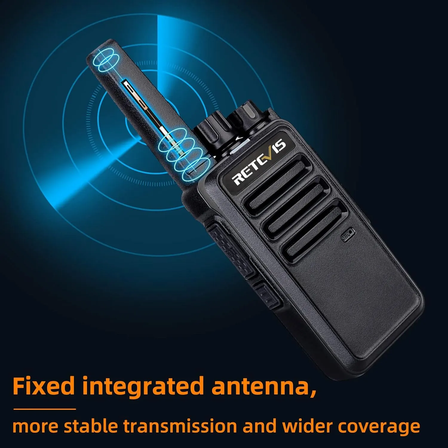 Retevis RT68 Two Way Radios with Earpiece, Heavy Duty Walkie Talkies for Adults, Compact 2 Way Radio Long Range Rechargeable with USB Charging Base, for Restaurant Church Security School (6 Pack)
