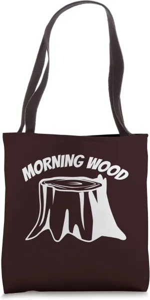 Retro Morning Wood Lumber Company Camping Apparel Campers Tote Bag