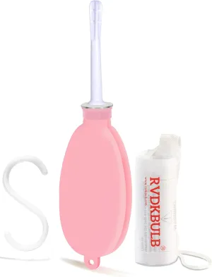 Reusable Silicone Travel Douche Bag - Vaginal Douche for Women, Pocket Size, 24 Fl Oz Capacity, Pink