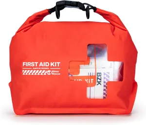 RHINO RESCUE Waterproof First Aid Kit, Lightweight Boat Dry Bag, Emergency Survival Supplies for Outdoor Kayak Floating Swimming & Camping FSA HSA Eligible (Red)