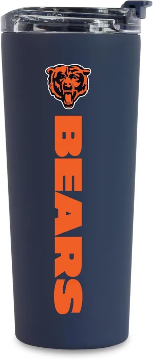 Rico Industries NFL Football 24oz Stainless Steel Tumbler with Lid and Dual Functioning Lid