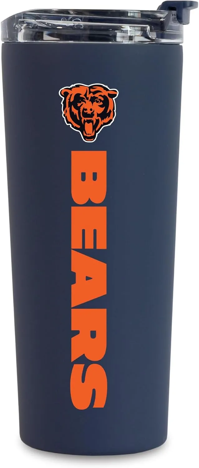 Rico Industries NFL Football 24oz Stainless Steel Tumbler with Lid and Dual Functioning Lid