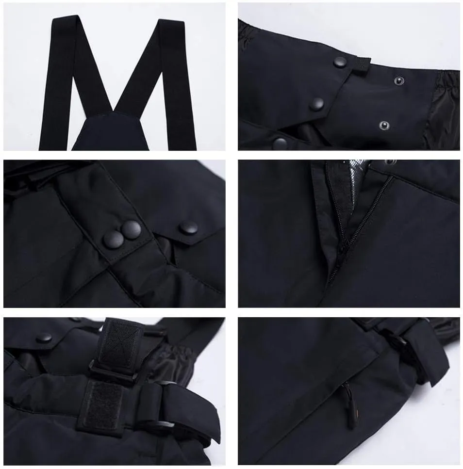 RIUIYELE Men Ski Jacket Ski Pants Winter Warm Windproof Waterproof Outdoor Sports Snowboarding Ski Coat Trousers Ski Suit