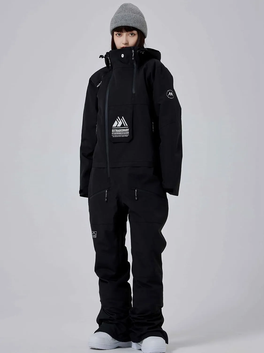 RIUIYELE Womens Mens One Pieces Ski Suits Jumpsuits Insulated Waterproof Snowsuits Winter Outdoor Snowboard Coveralls