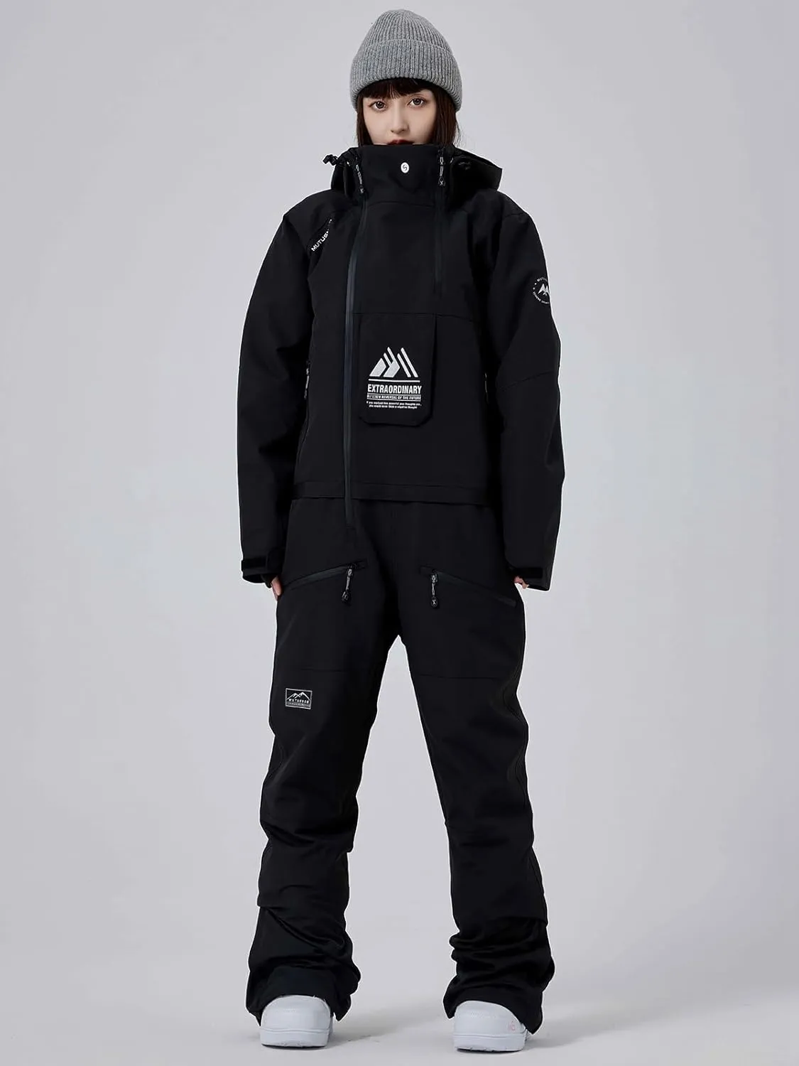 RIUIYELE Womens Mens One Pieces Ski Suits Jumpsuits Insulated Waterproof Snowsuits Winter Outdoor Snowboard Coveralls