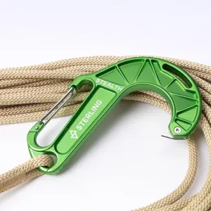 Rock-N-Rescue Technora Escape Rope - 50 Foot RNR Poseidon 8MM FireTech II Rope Sewn onto Stealth Escape Anchor Hook