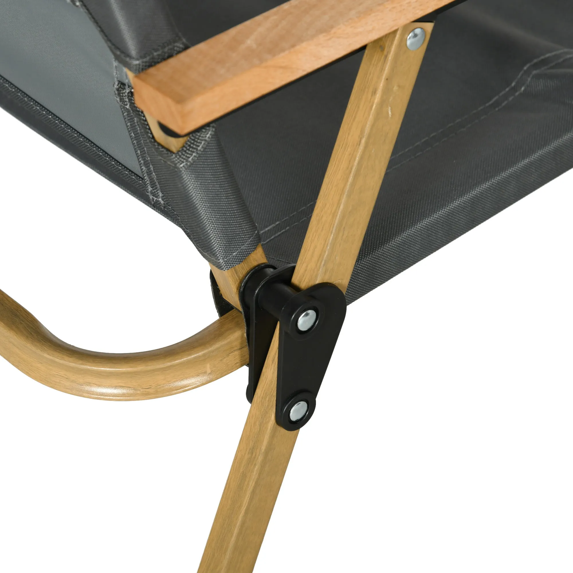 Rootz 2 Piece Set Camping Chairs - Foldable Beach Chairs - Steel Frame - Portable with Handle - 54x59x78cm, 130kg Load Capacity