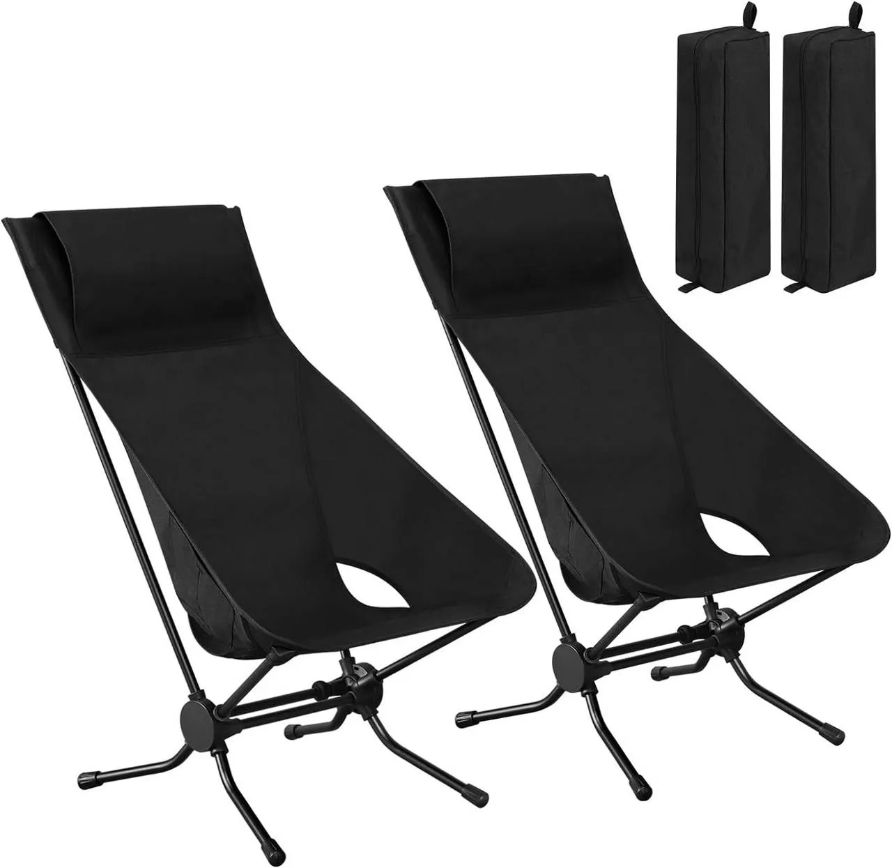 Rootz Folding Camping Chair - Portable Beach Chair - Outdoor Picnic Chair - Oxford Fabric - Aluminum Tubes - 56cm x 88cm x 72cm