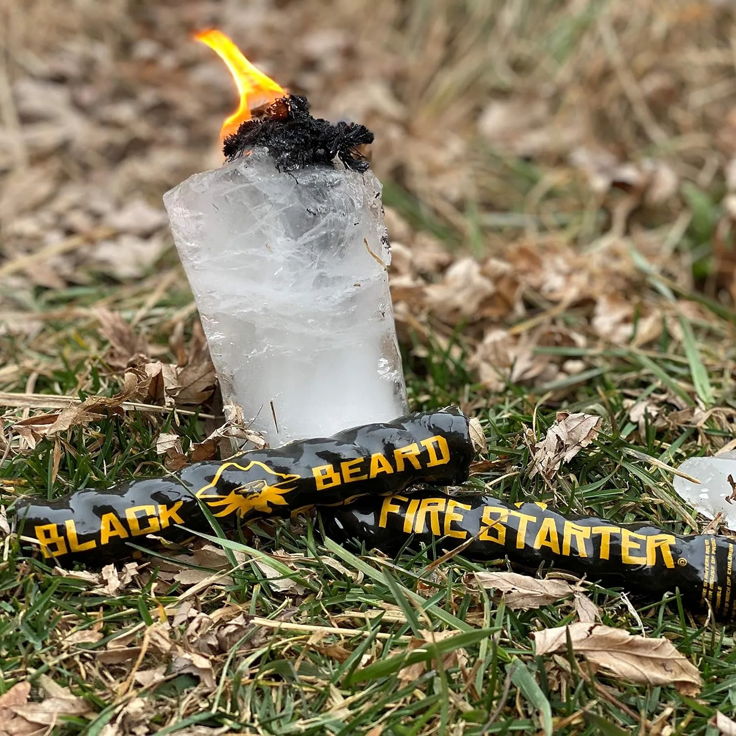 Rope (1 Rope) | 100% Weatherproof Fire Starter for Campfires | Can Light 50  Fires with Over 4.5 Hour Burn Time | Infinite Shelf Life for Emergency Survival Kits | Made in USA