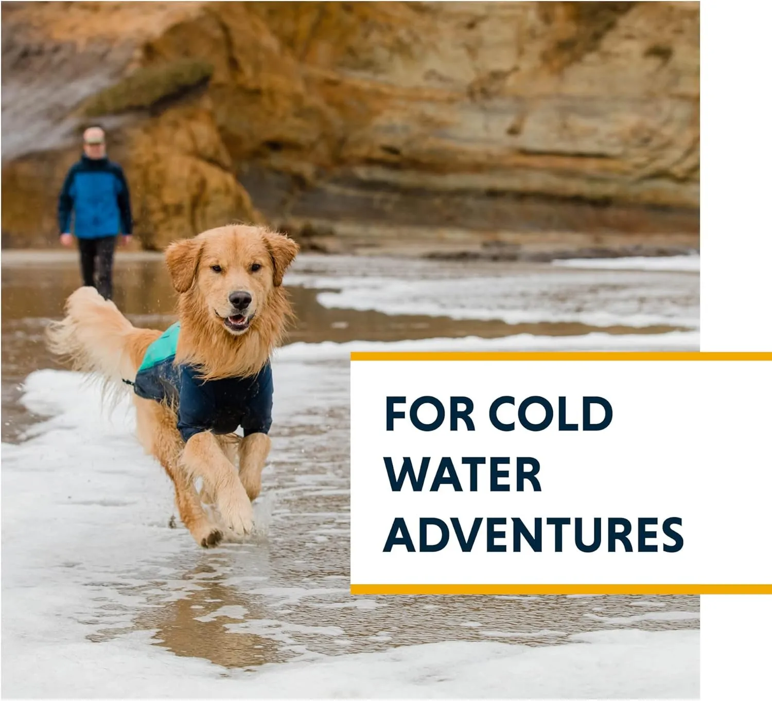 Ruffwear, Undercoat Water Dog Jacket, Insulated Amphibious Gear for Cold Water Swimming, Campfire Orange, X-Small