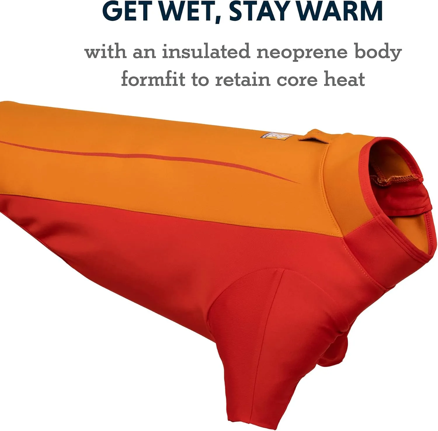 Ruffwear, Undercoat Water Dog Jacket, Insulated Amphibious Gear for Cold Water Swimming, Campfire Orange, X-Small