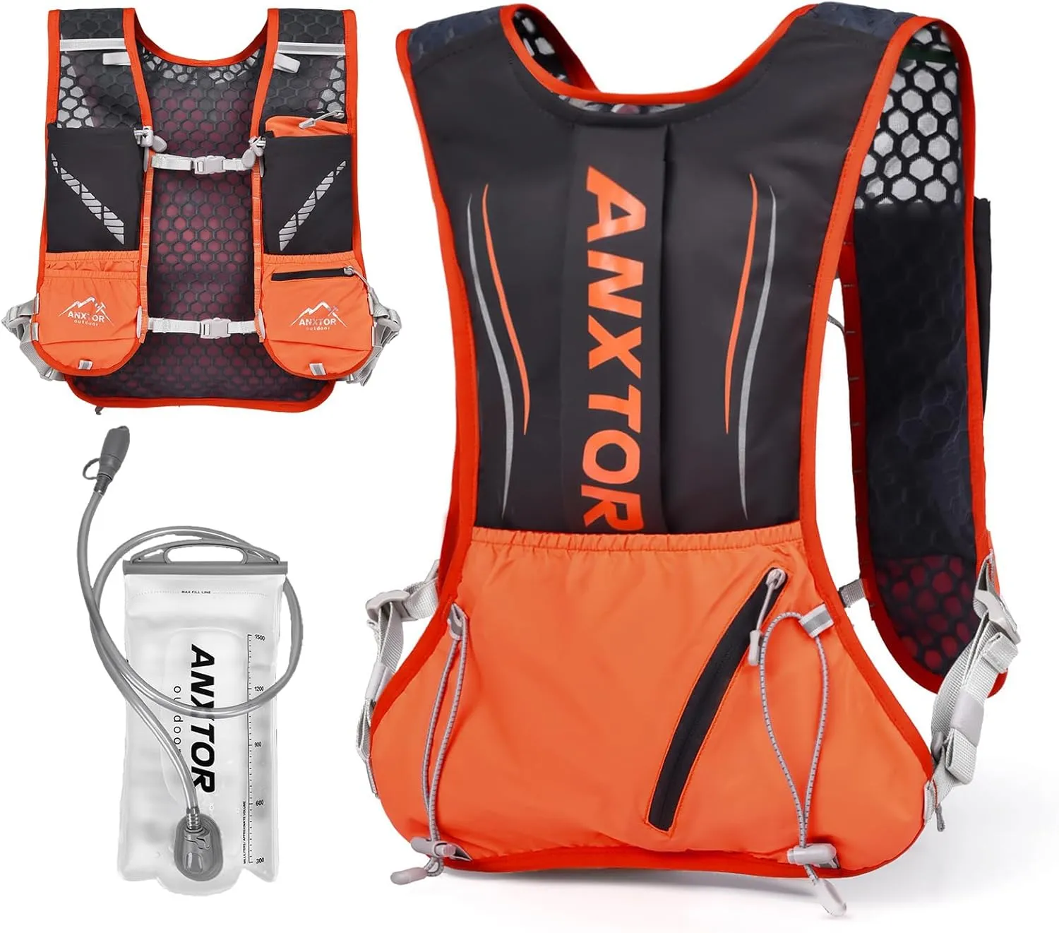 Running Hydration Vest Backpack Lightweight Insulated Pack with 2L Water Bladder Bag Daypack for Hiking Trail Running Cycling Race Marathon for Women Men