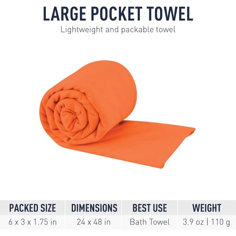 Sea To Summits Pocket Towel - Large (Outback Orange)