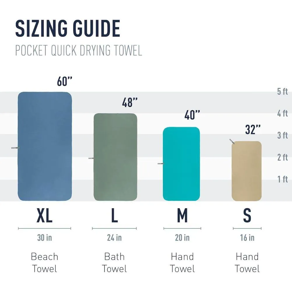 Sea To Summits Pocket Towel - Large (Outback Orange)