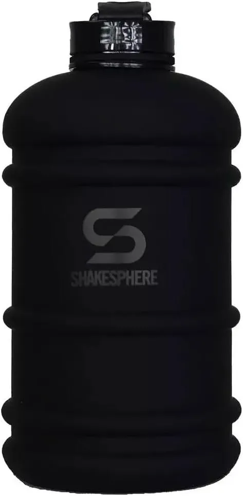 SHAKESPHERE Large Sports Water Bottle for Men & Women, 2.2 Fl Oz - BPA Free Big Plastic Insulated Water Jug for Hydration, Gym, Workout, Hiking, Football, Baseball, Soccer, Boys & Girls (Matte Black)
