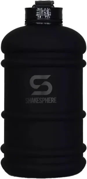 SHAKESPHERE Large Sports Water Bottle for Men & Women, 2.2 Fl Oz - BPA Free Big Plastic Insulated Water Jug for Hydration, Gym, Workout, Hiking, Football, Baseball, Soccer, Boys & Girls (Matte Black)