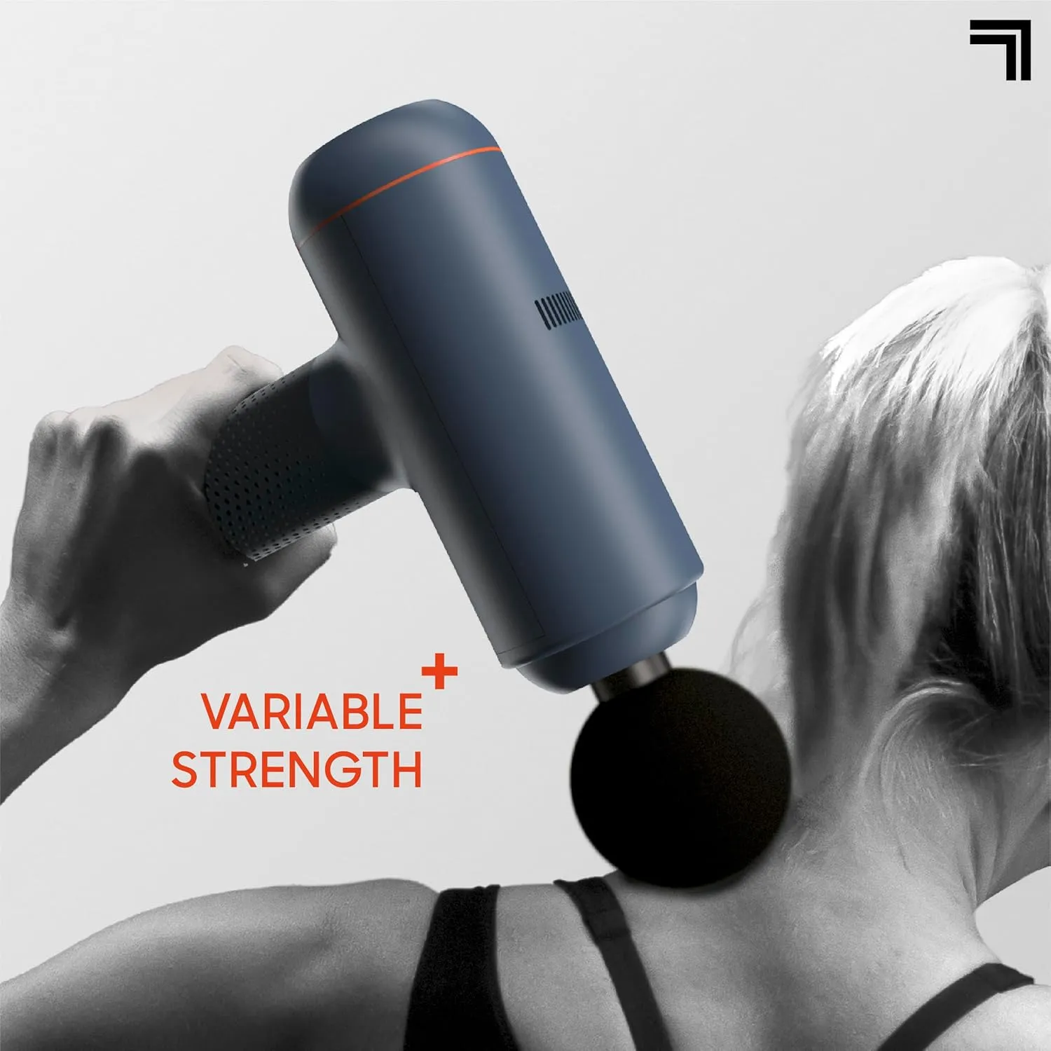 Sharper Image Powerboost Max Massage Gun - 6 Attachments, 7 Speeds, Quiet Motor| Deep Tissue Percussion Massager| Handheld Massage Tool for Back Shoulder Legs Full Body| Muscle Recovery & Pain Relief