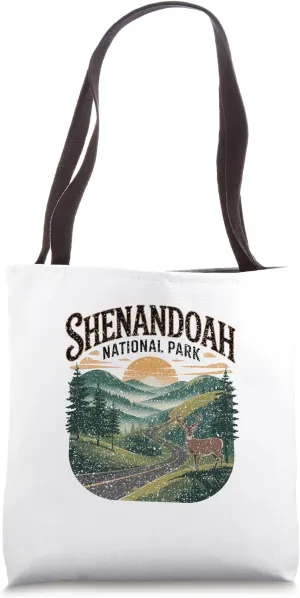 Shenandoah National Park Vintage Travel Hiking Camping Tote Bag