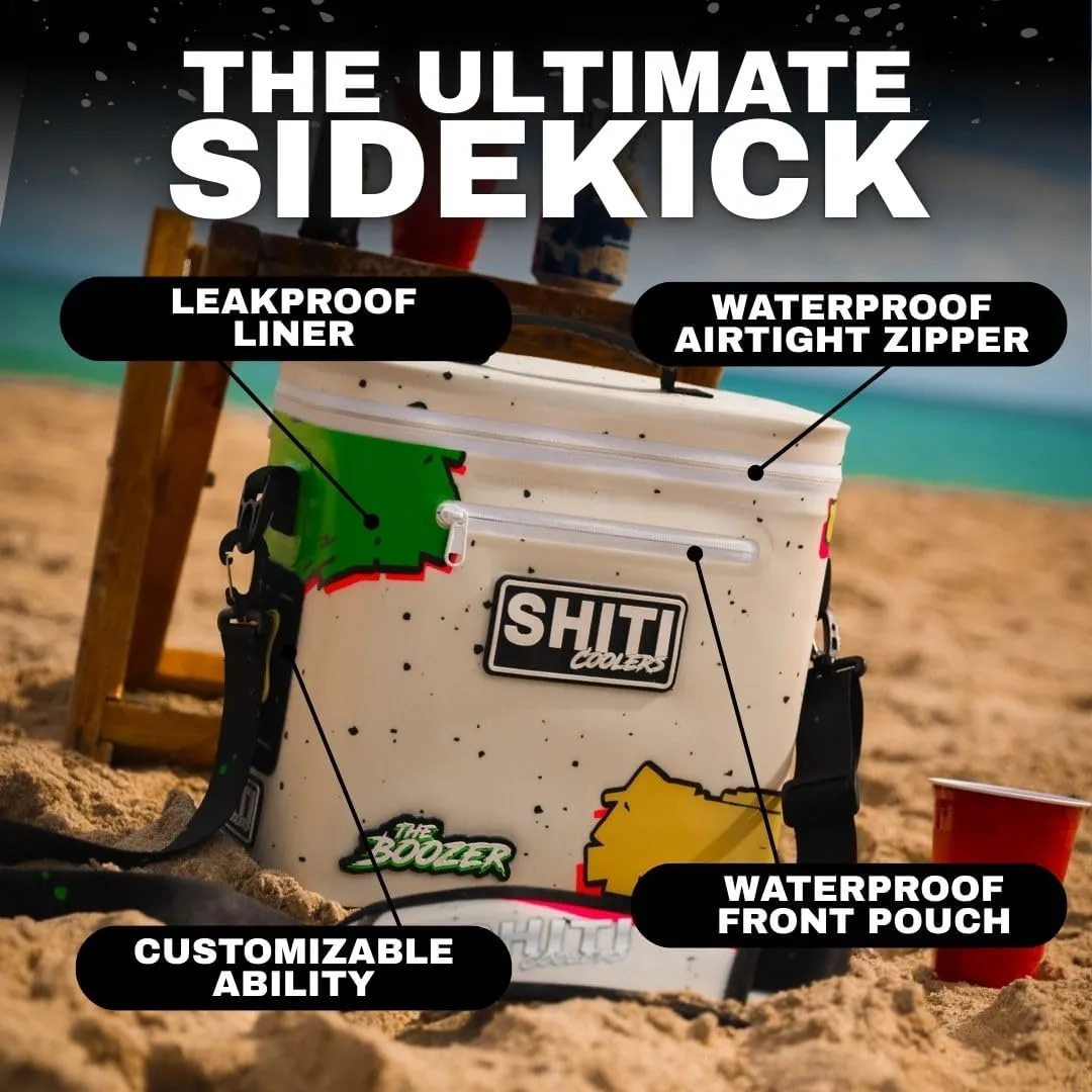 SHITI Coolers Cooler for Camping, Travel, Beach, Soft Lunch Box for Food, Drinks & Ice, Portable, Waterproof 24 Hr Insulated Bag with Shoulder Straps, Customizable
