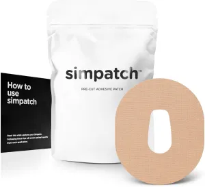 SIMPATCH – Dexcom G6 Adhesive Patch (25-Pack) – Waterproof Adhesive, CGM Patches (Beige)