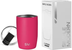 Simple Modern Travel Coffee Mug Tumbler with Flip Lid | Reusable Insulated Stainless Steel Cold Brew Iced Coffee Cup Thermos | Gifts for Women Men Him Her | Voyager Collection | 12oz | Berry Twist