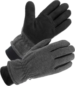 SKYDEER Winter Gloves with Soft Deerskin Suede Leather & Thermal Polar Fleece & Warm 3M Thinsulate Insulation (SD8661T)