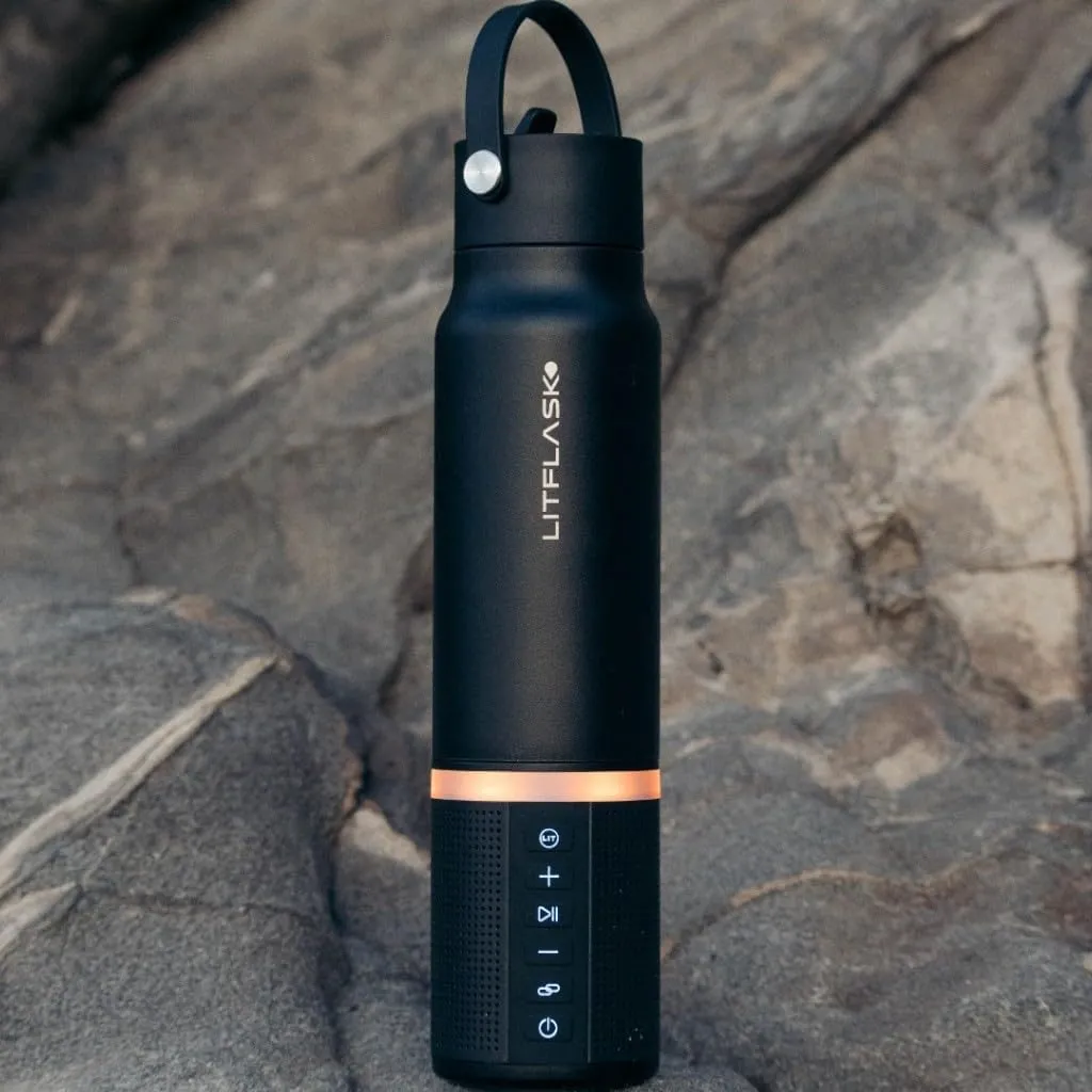 Smart Water Bottle with Premium Bluetooth Speaker, Portable Charger, LED Light, Stainless Steel, Mix & Match Colors, 20oz - Oprah's Favorite Things 2024