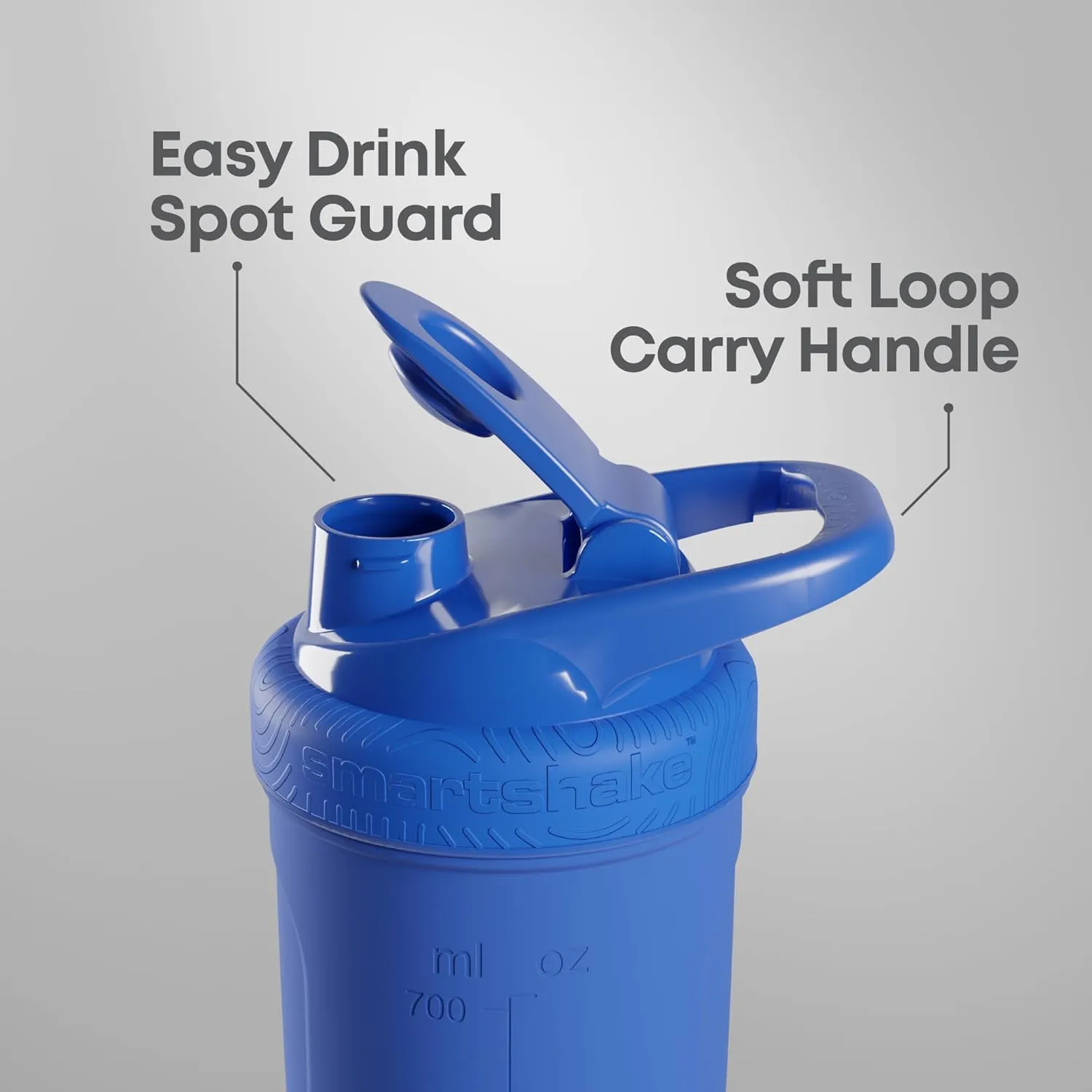 Smartshake Rockband Reforce Stainless Steel Protein Shaker Bottle 900 ml | 30 oz - Leakproof Screw-on Lid - BPA Free - Not Insulated – Unisex - Slayer, Scratchy Logo on Bottle