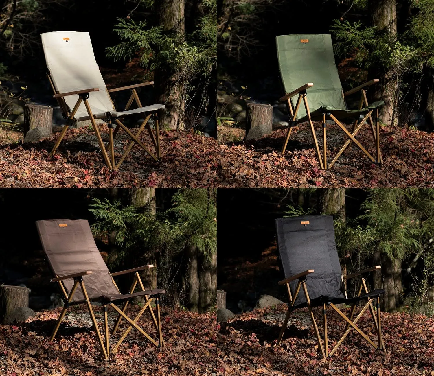 S'more 4-Level Adjustable Camping Chair with Armrests, High Back Reclining Outdoor Chair for Adults, Folding Lawn Chair with Carry Bag for Outdoor, Camping, Sporting Events, Fishing, Picnicking, Green