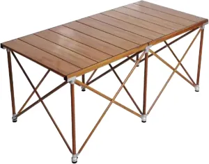 SOBOUR Lightweight Camping Table Portable Picnic Table Aluminum Folding Camping Table Roll Up Desktop for Outdoor Camping Hiking