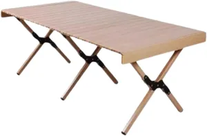 SOBOUR Small Camping Table Foldable Picnic Table Portable Roll Up Desktop Table Lightweight Rustless with Carry Bag for Outdoor