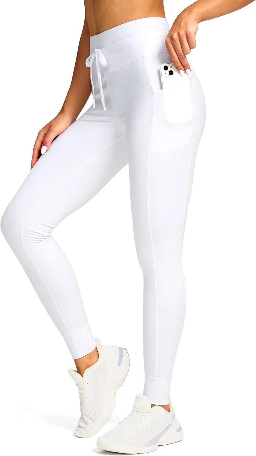 Soothfeel Women's High Waisted Fleece Lined Leggings Pants with Pockets Thermal Warm Winter Ski Hiking Running Workout Pants