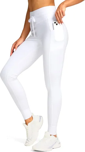 Soothfeel Women's High Waisted Fleece Lined Leggings Pants with Pockets Thermal Warm Winter Ski Hiking Running Workout Pants