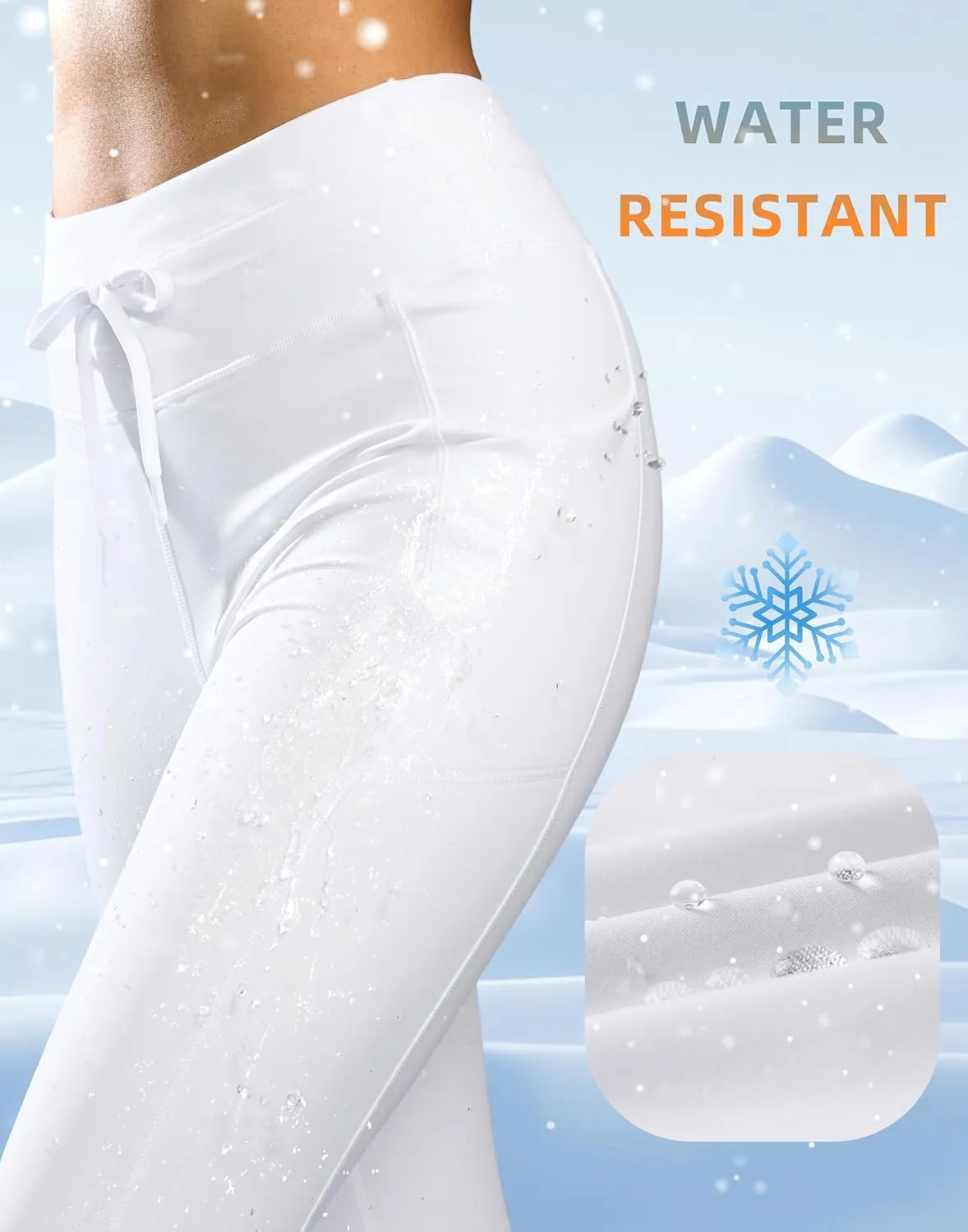 Soothfeel Women's High Waisted Fleece Lined Leggings Pants with Pockets Thermal Warm Winter Ski Hiking Running Workout Pants